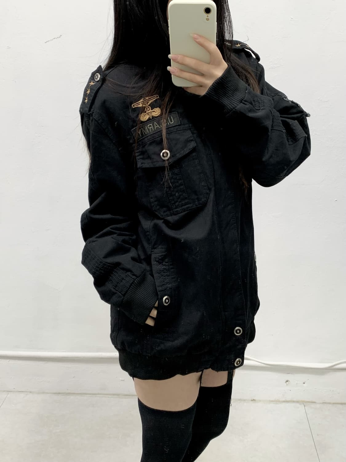 y2k U.S ARMY 블랙 자켓 상품이미지4