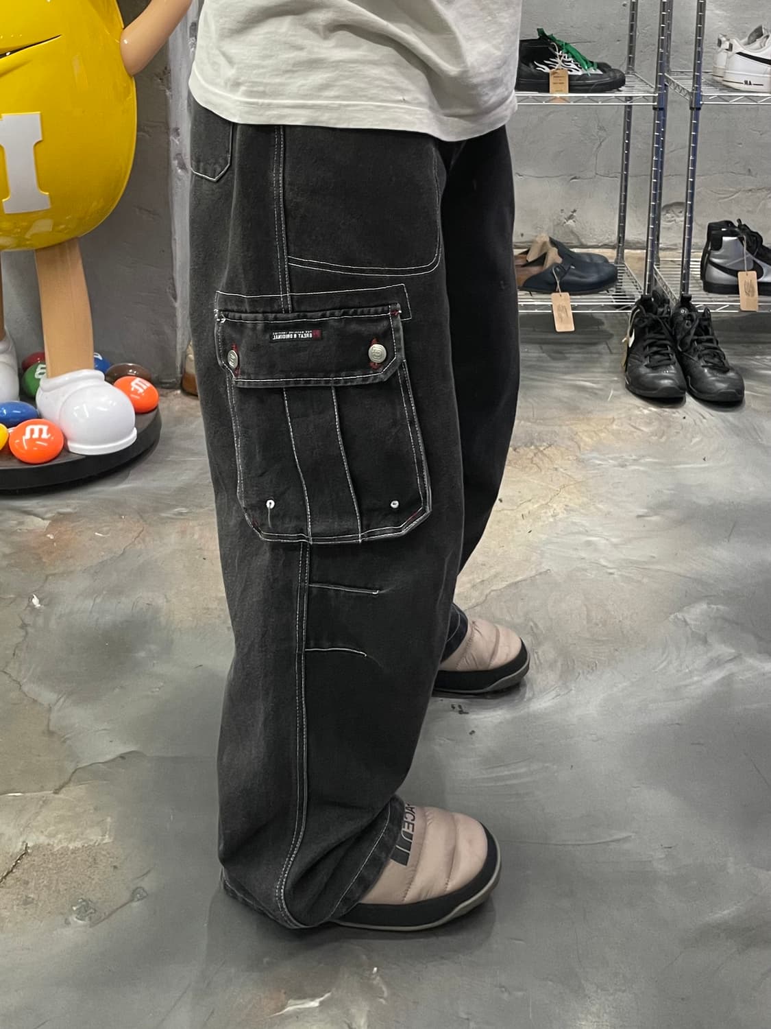 재팬 빈티지 와이드 데님 카고팬츠 상품이미지7