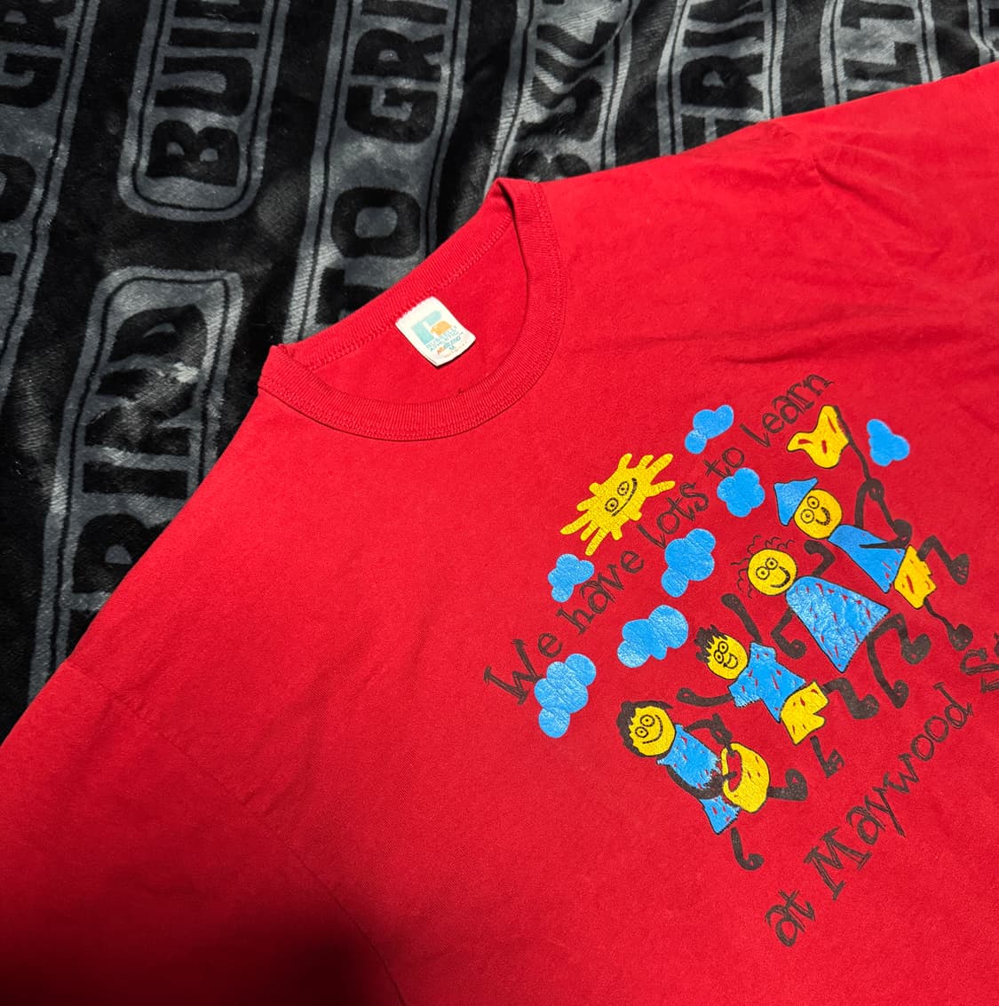 싱글 스티치 러셀 에슬레틱 티셔츠 레드 상품이미지3