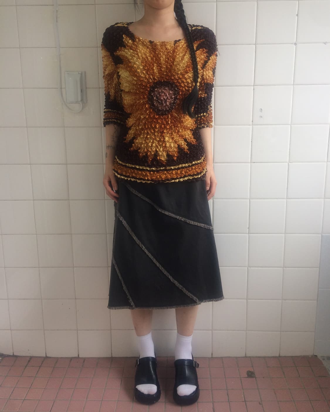 Flower pleats pop corn top 상품이미지1