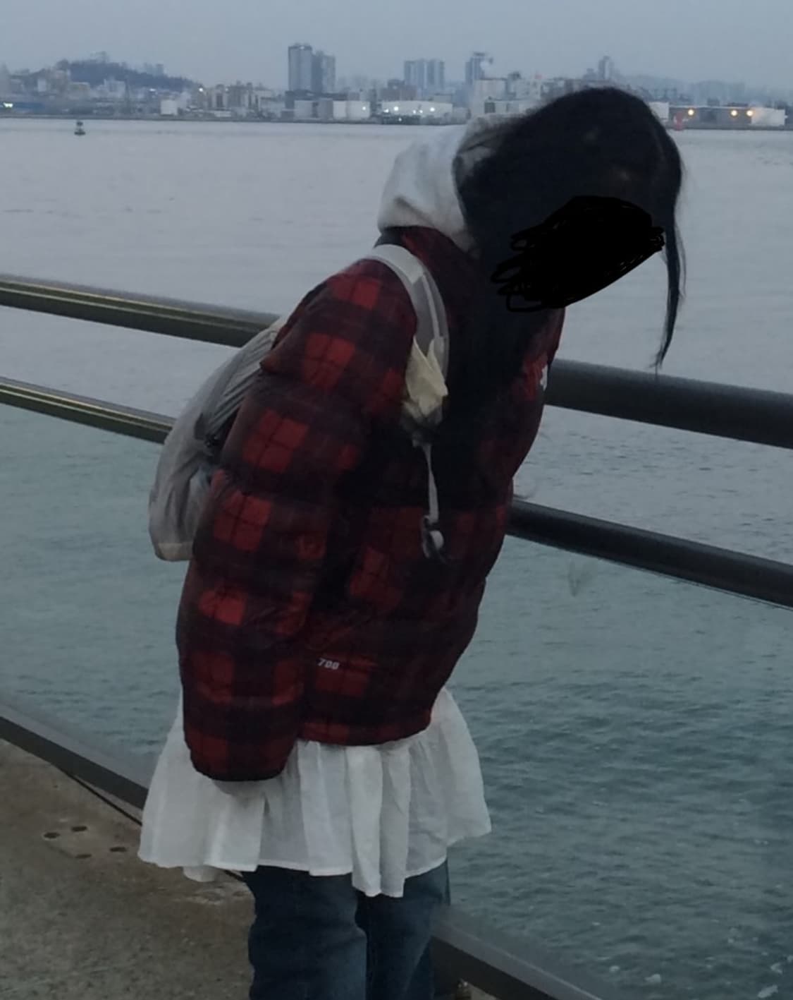 노스페이스 체크 패딩 700 90사이즈  상품이미지1