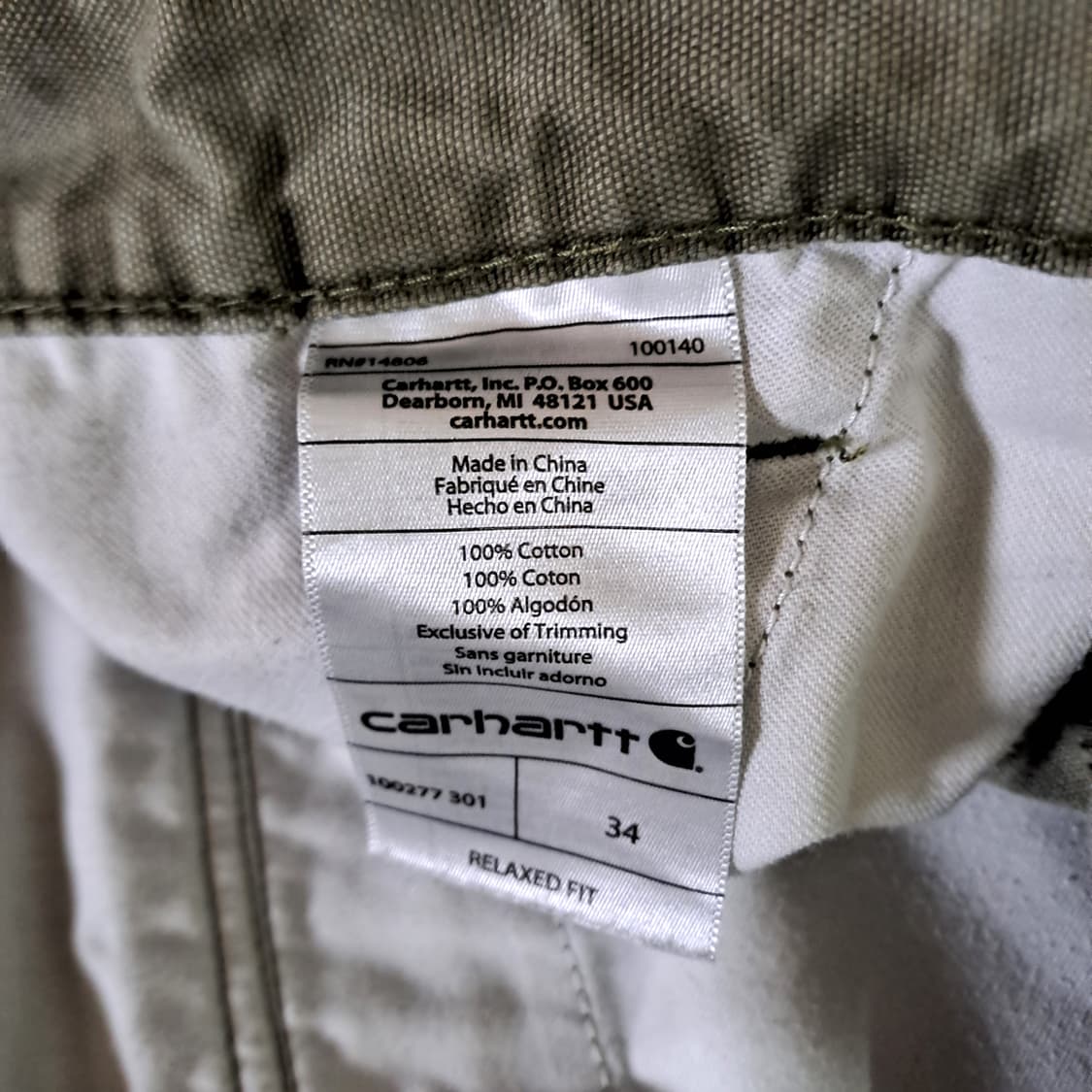 (택포) Carhartt 칼하트 카고 워크 반바지 33 C117 상품이미지7