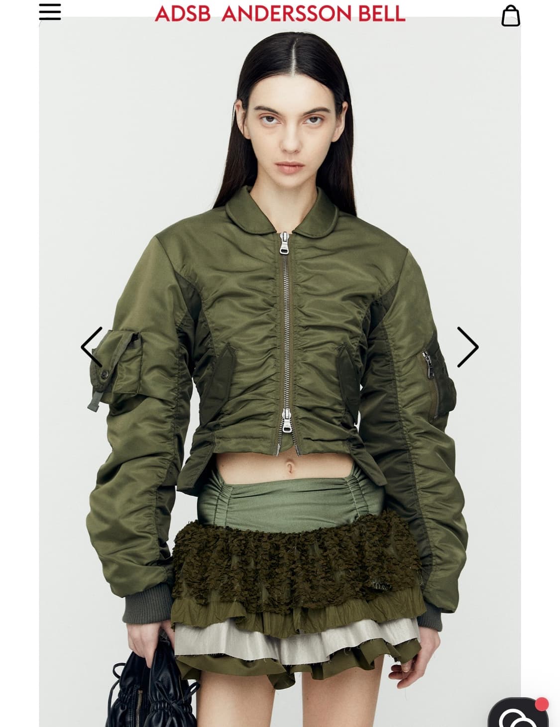 앤더슨벨 우먼 크롭 봄버 자켓 s, 급처 상품이미지1