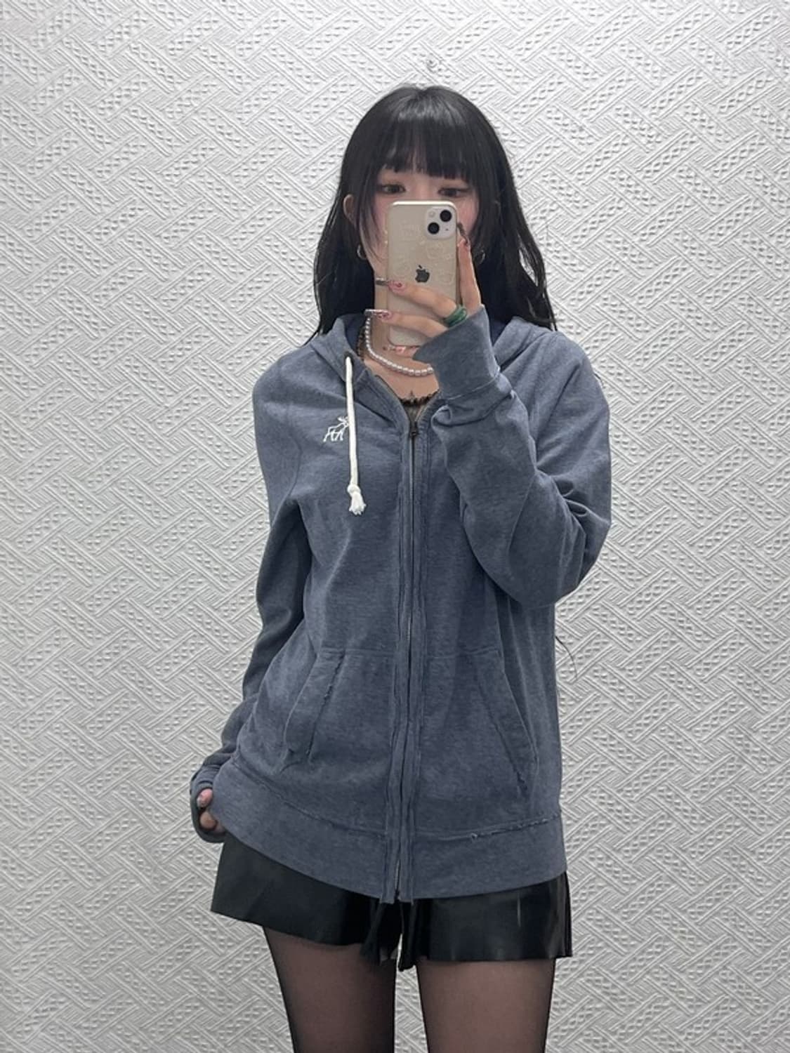 아베크롬비 올드스쿨 빈티지 캐주얼 딥블루 후드집업 M C11736 상품이미지2