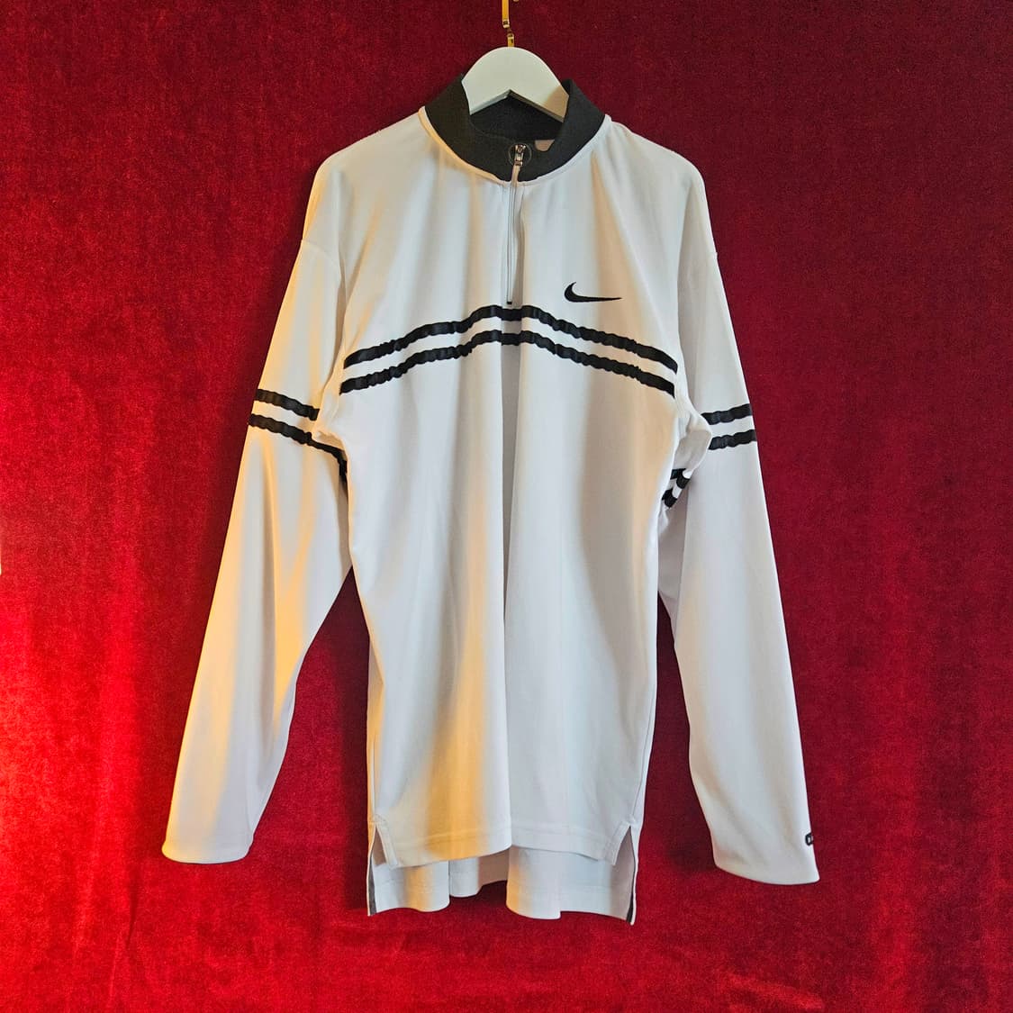 나이키 x 안드레 에거시 in USA 90's 하프넥 긴팔 저지 M 상품이미지2