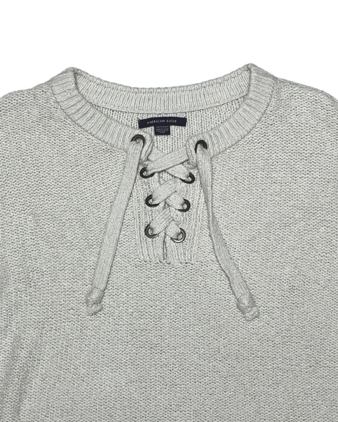 Ivory lace up knit 상품이미지2
