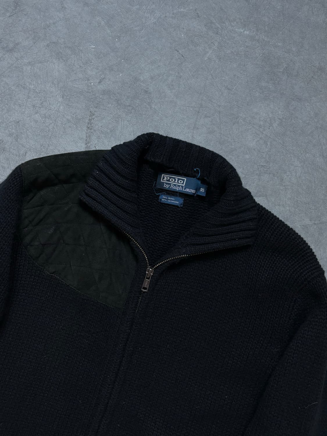 Polo 폴로 랄프로렌 블랙 캐시미어 블렌드 니트 집업 상품이미지3