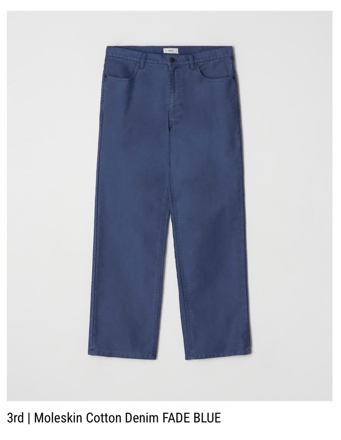 [M] Moleskin Cotton Denim FADE BLUE 상품이미지1