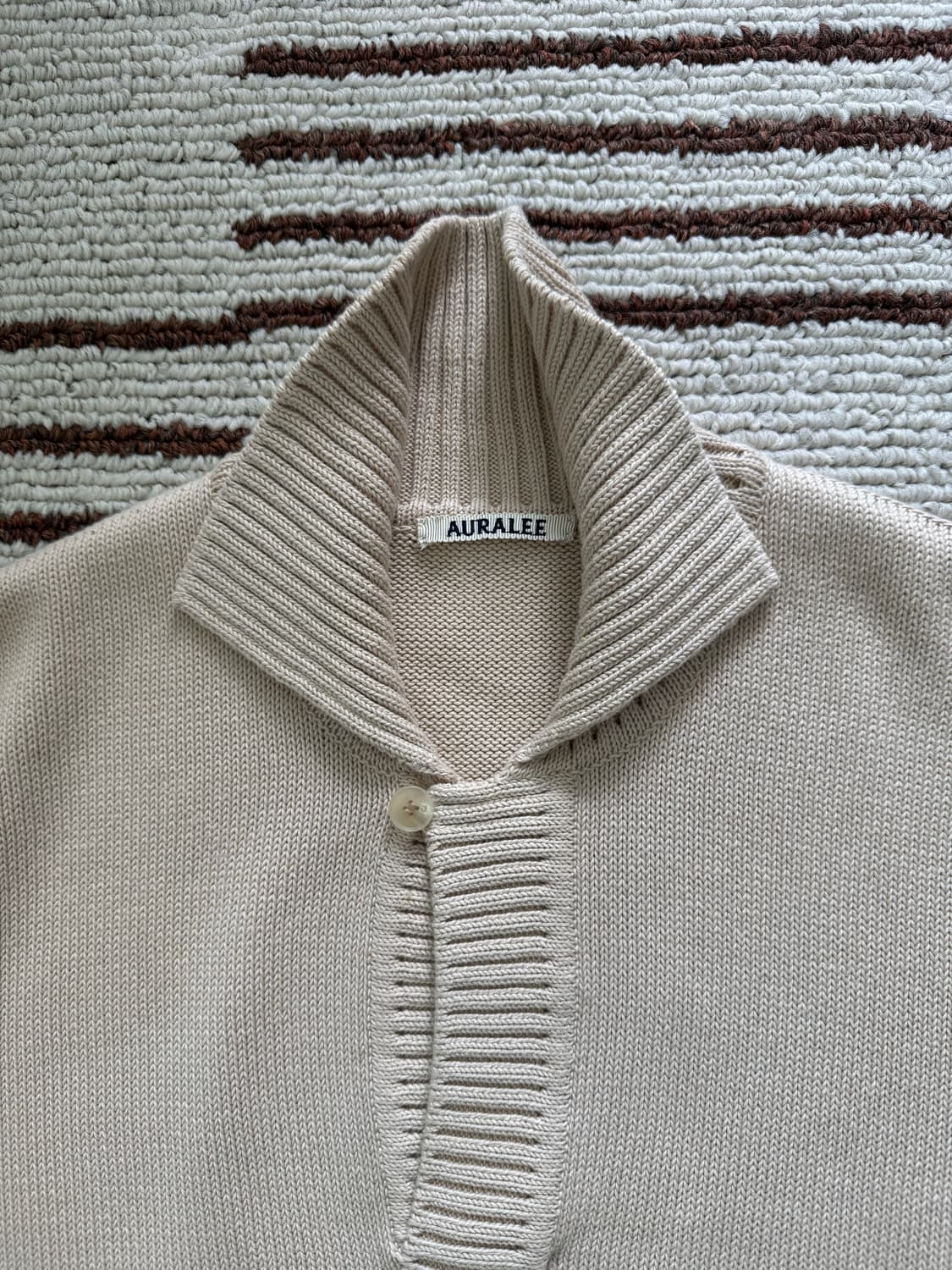 오라리 auralee 코튼 코드 플레이팅 니트 스키퍼 상품이미지4