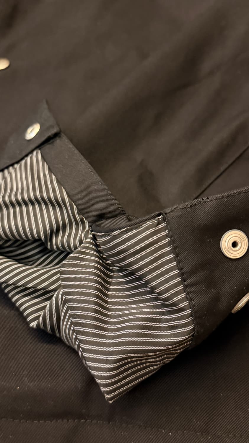 [새상품] AMI 아미 자수 하트로고 스냅버튼 자켓 블랙 - 정가 35만 상품이미지3