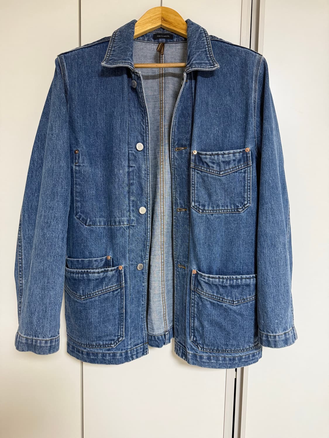 드레익스 블리치 워시 데님 초어 자켓 - 38(100) 사이즈 상품이미지1