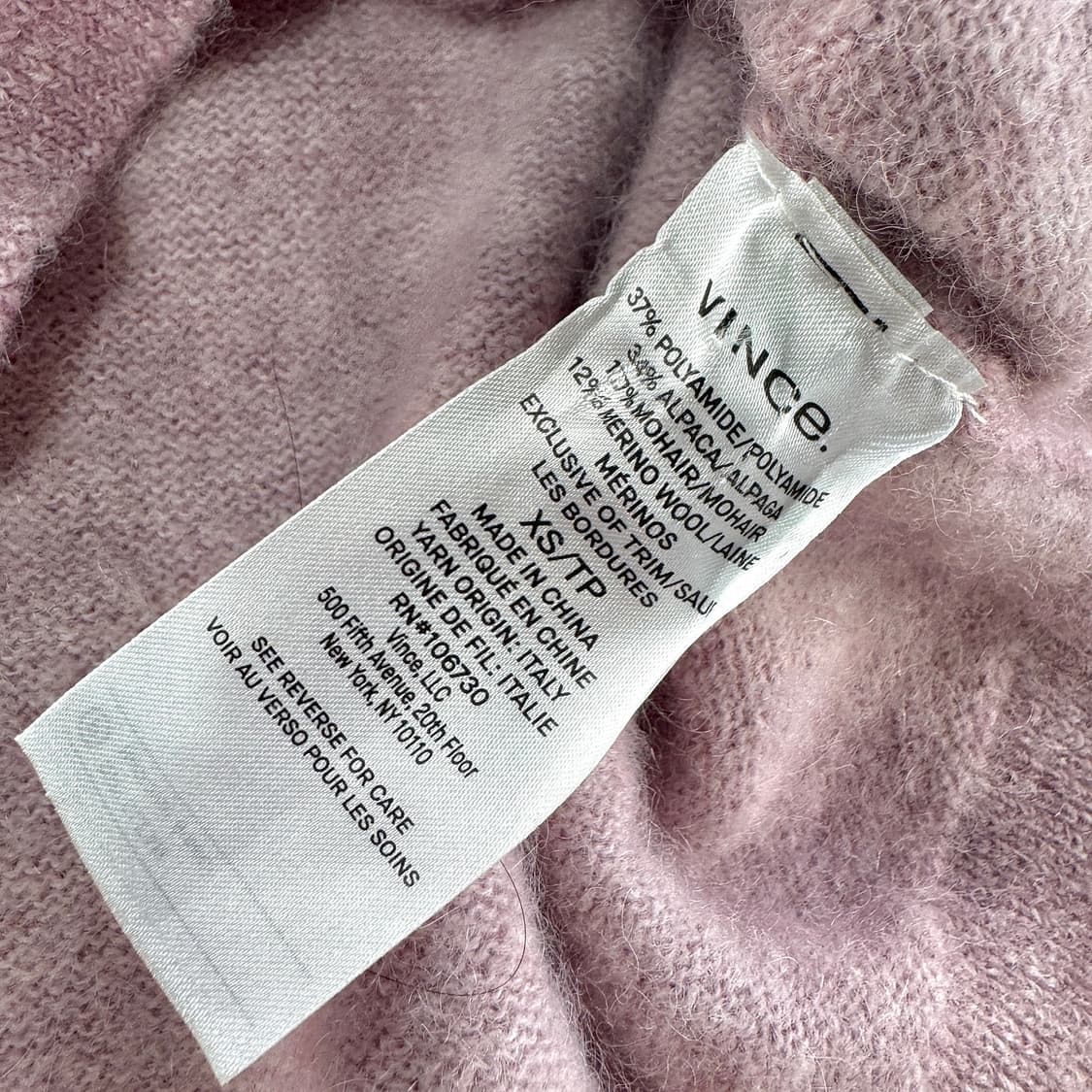 빈스 알파카 모헤어 니트 탑 상품이미지4