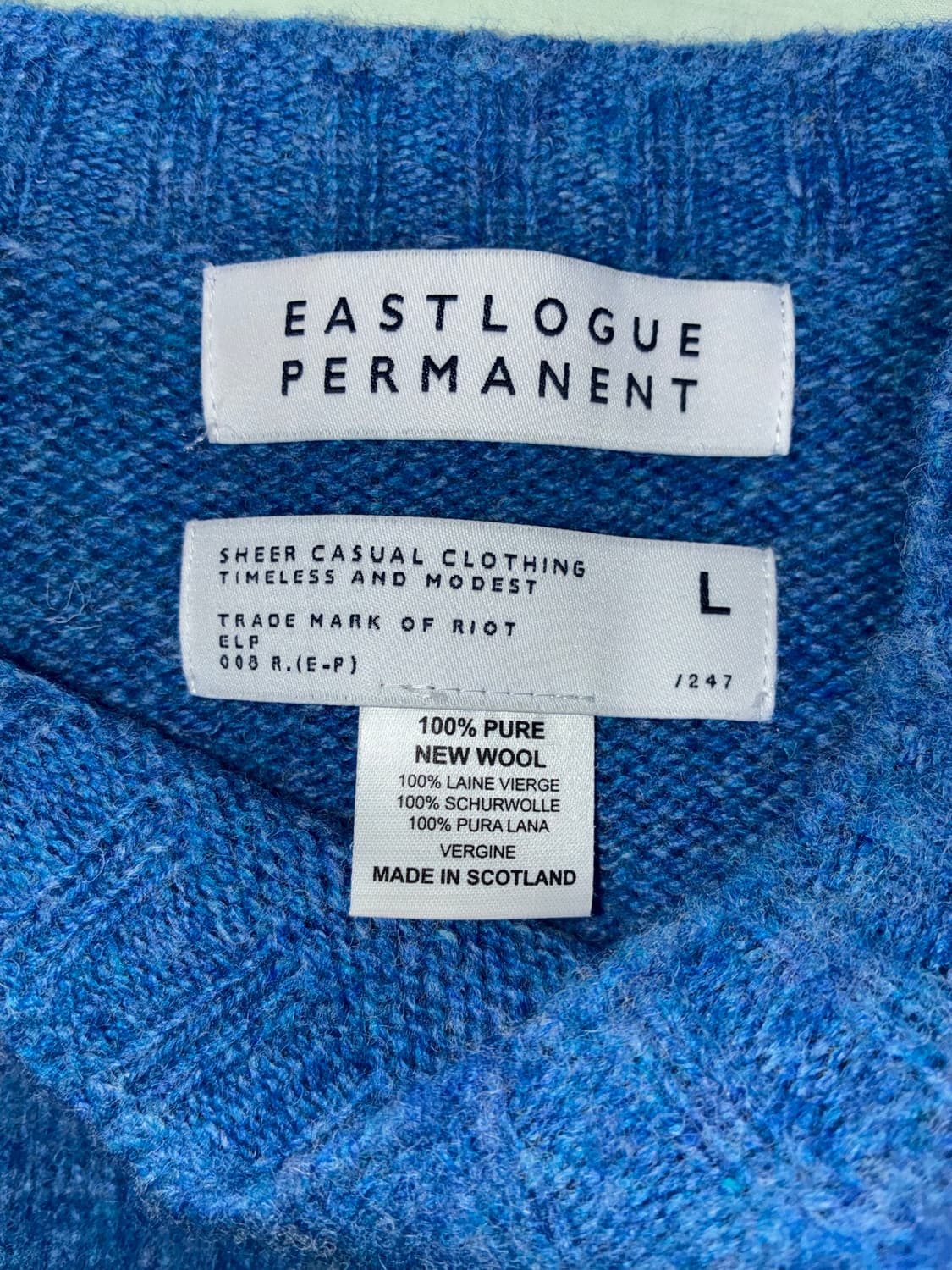 할리오브스코틀랜드X이스트로그 쉐기독 니트 상품이미지3