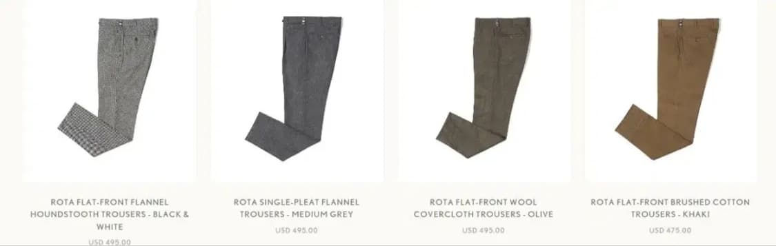 [판매] Rota 로타 판탈로니 이탈리아 카키 브라운 데님 치노 48 상품이미지2