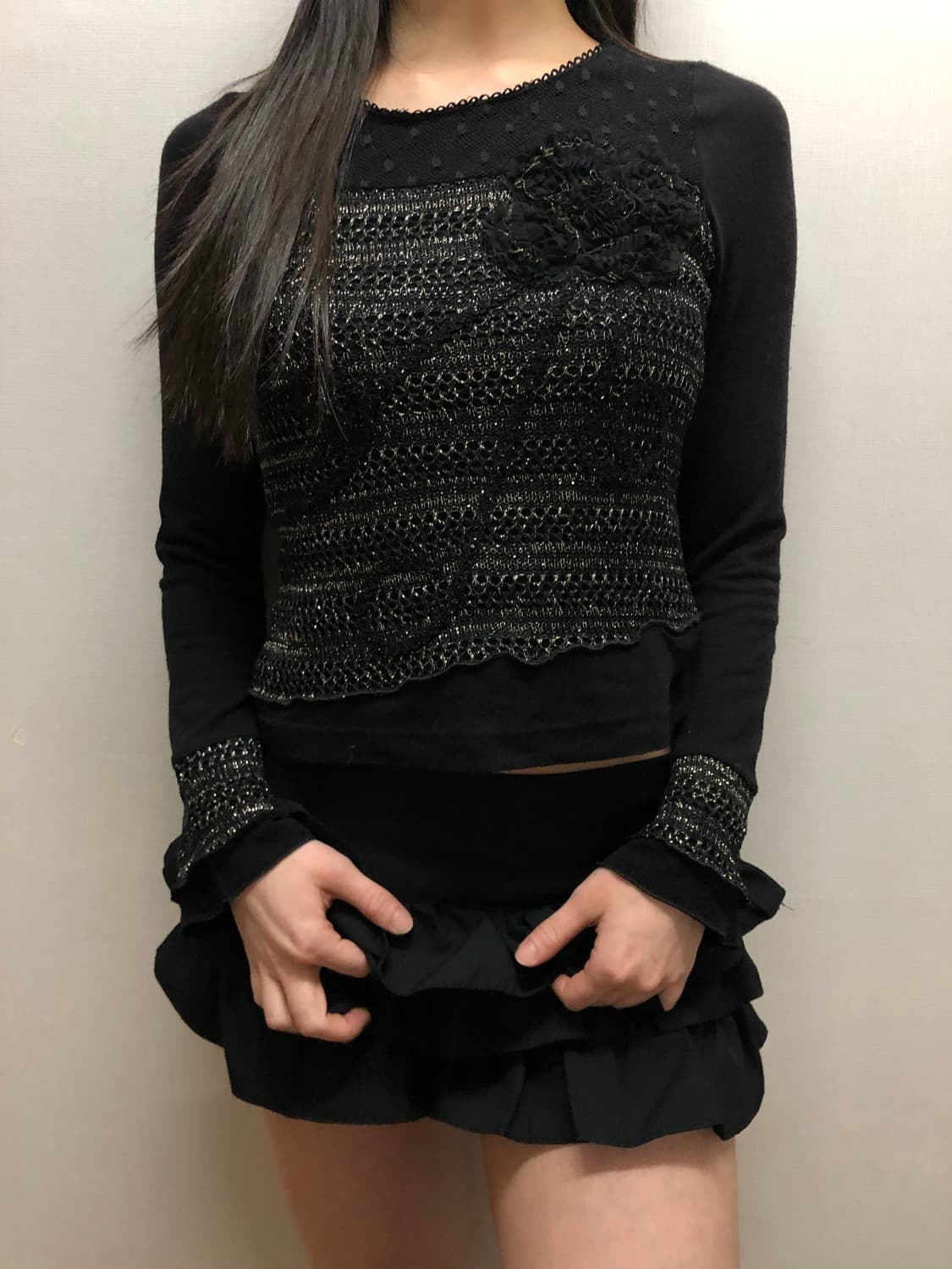 빈티지 블랙 오리엔탈 탑 상품이미지7