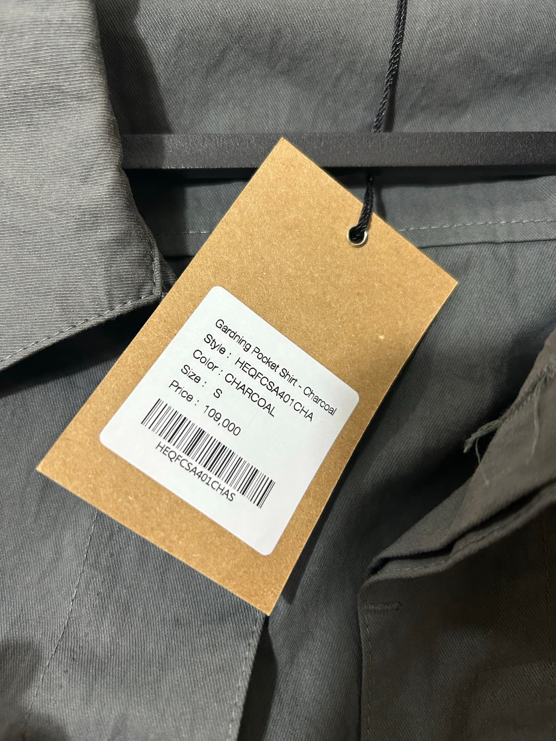 East Service shop 가드닝 포켓 셔츠 차콜(s) 상품이미지3
