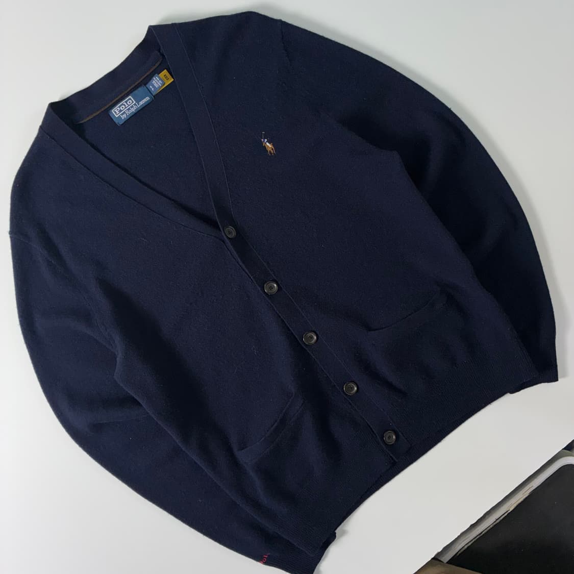 Polo  폴로 랄프로렌 신형 자수 네이비 울 브이넥 니트 가디건  상품이미지2