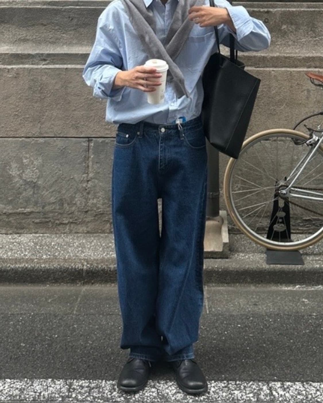 진청 와이드 루즈 코튼 YKK지퍼 데님 팬츠 wide denim pt 상품이미지5