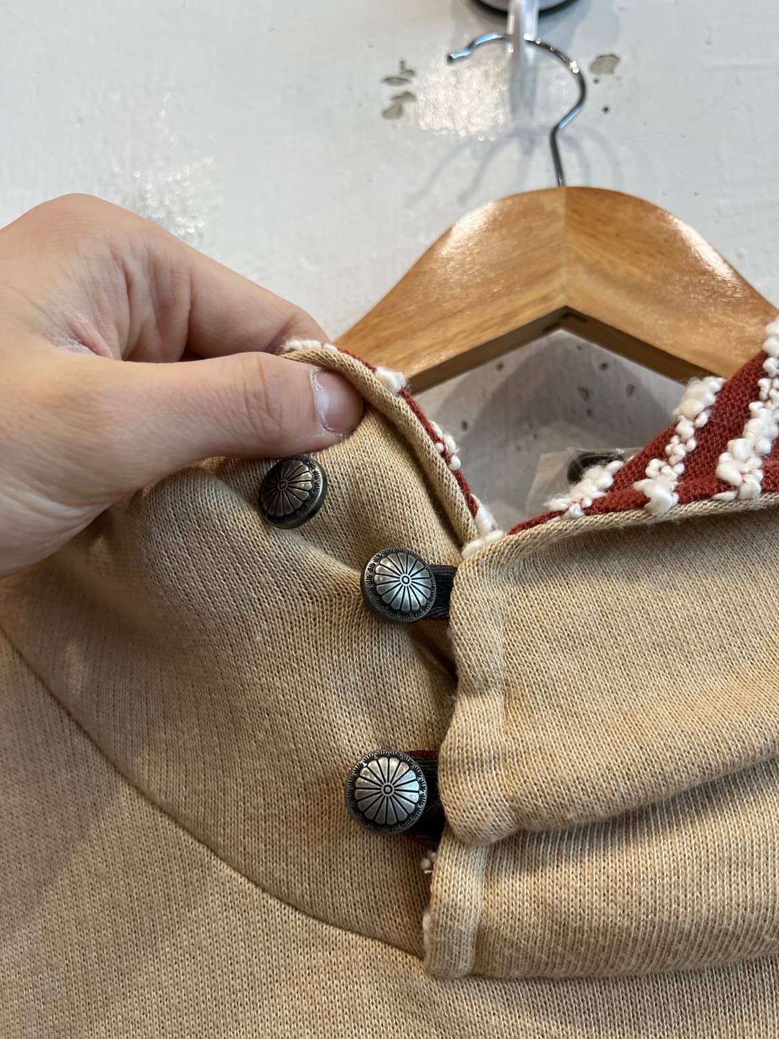 Nanea JPN 에스닉 콘쵸 니트 후드 미사용품 상품이미지4