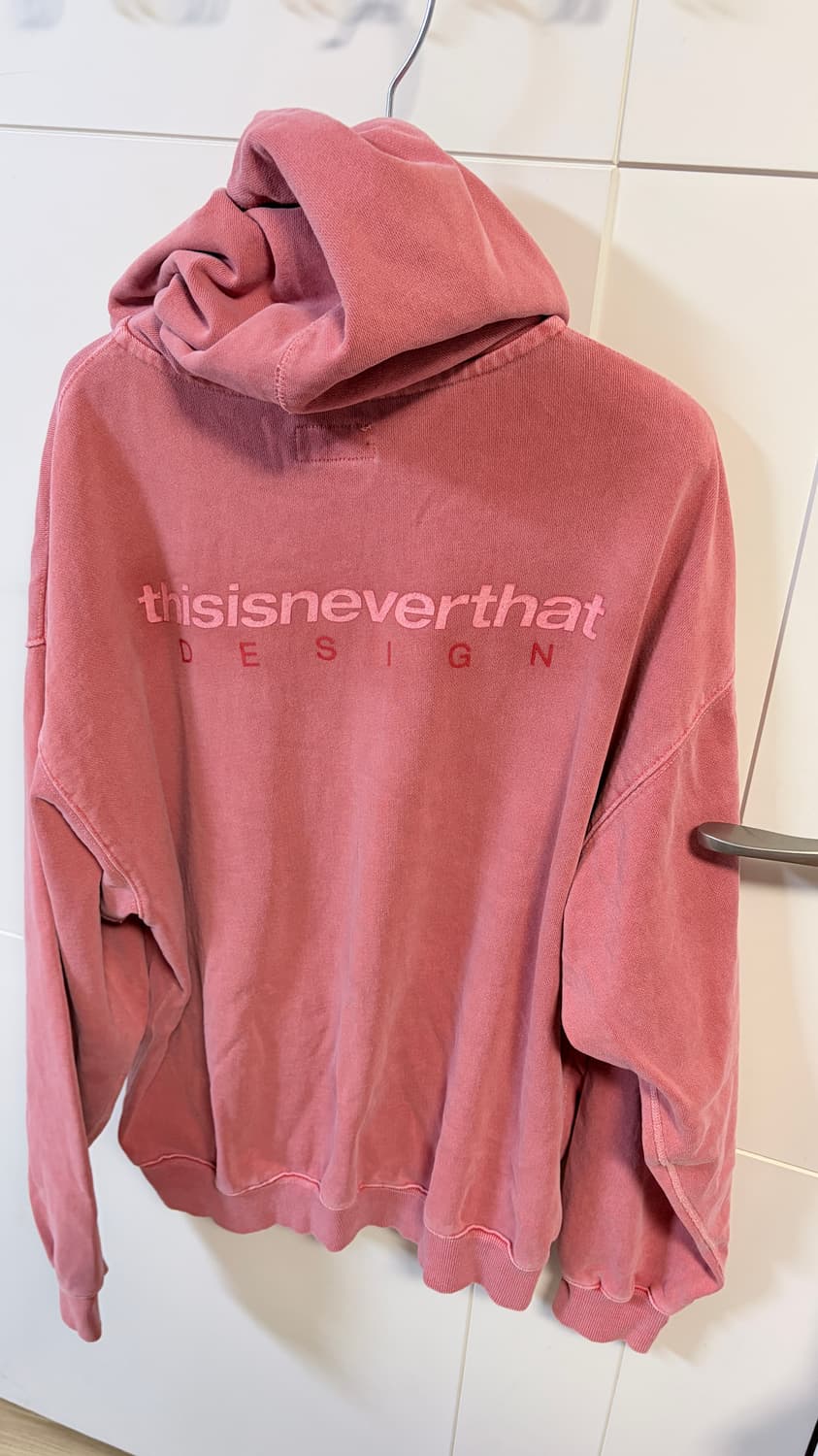디스이즈네버댓 thisisneverthat 워싱 핑크 후드집업 상품이미지4