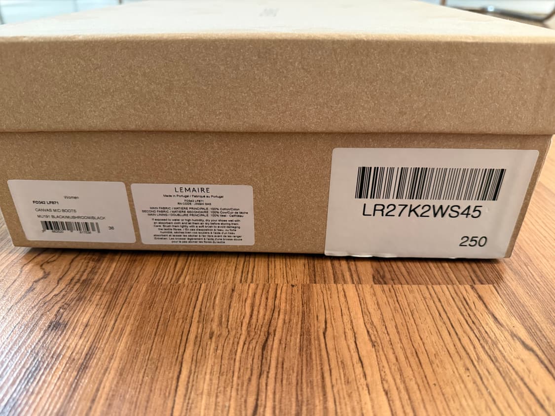 르메르 캔버스 가죽 앵클 부츠 38 상품이미지7