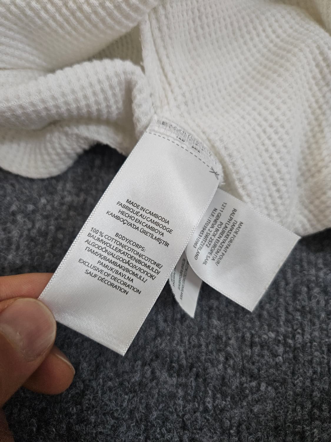 폴로 랄프로렌 화이트 와플셔츠 2XL 급처 상품이미지5