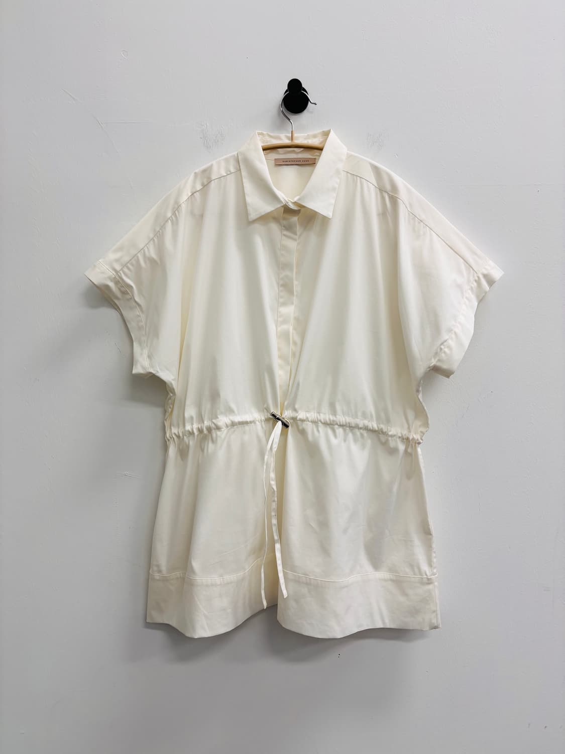 크리스토퍼 케인 웨이스트 스트링 숏 슬리브 셔츠 아이보리 상품이미지1