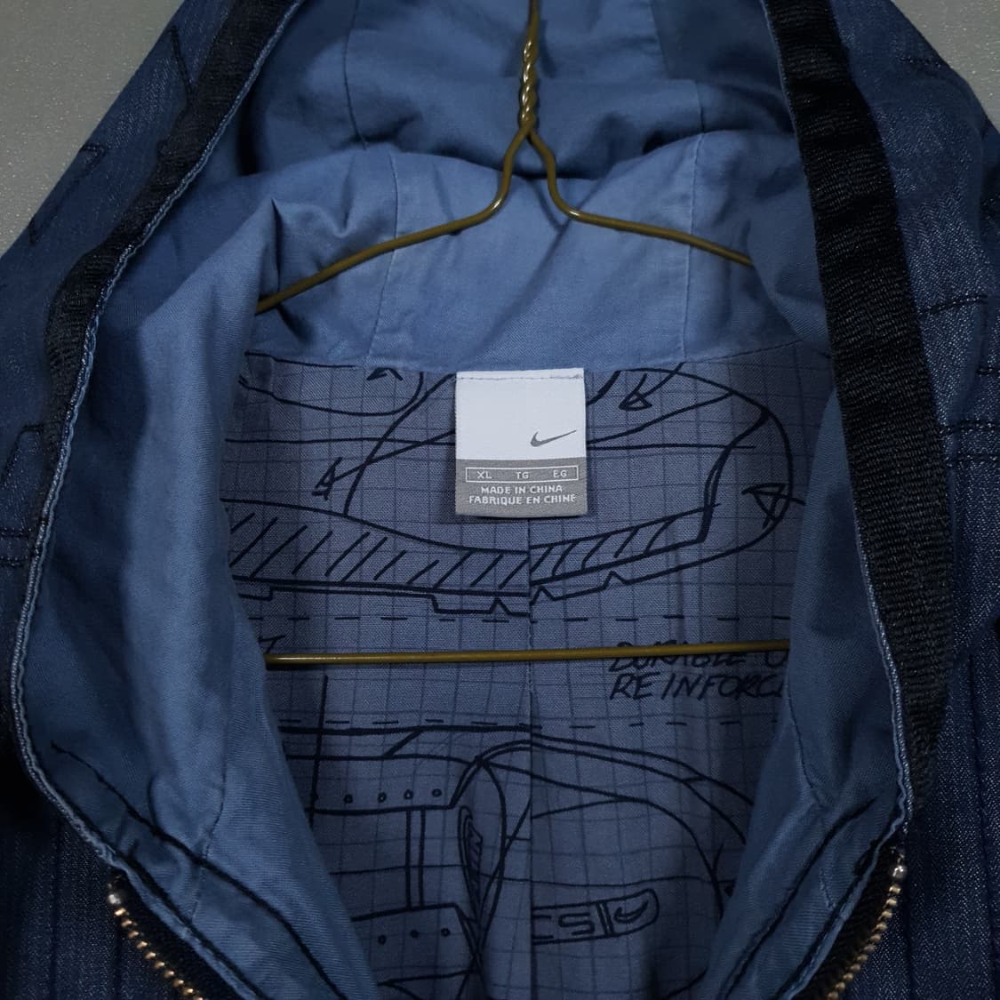 XL) 나이키 00s 아웃도어 프로그레션 아카이브 데님 후드 자켓 상품이미지5