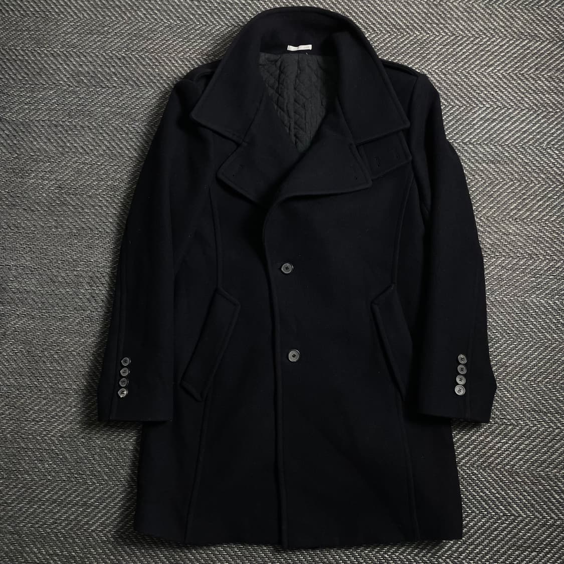 Andz 지오지아 모직 피코트 블랙y 4031 상품이미지2