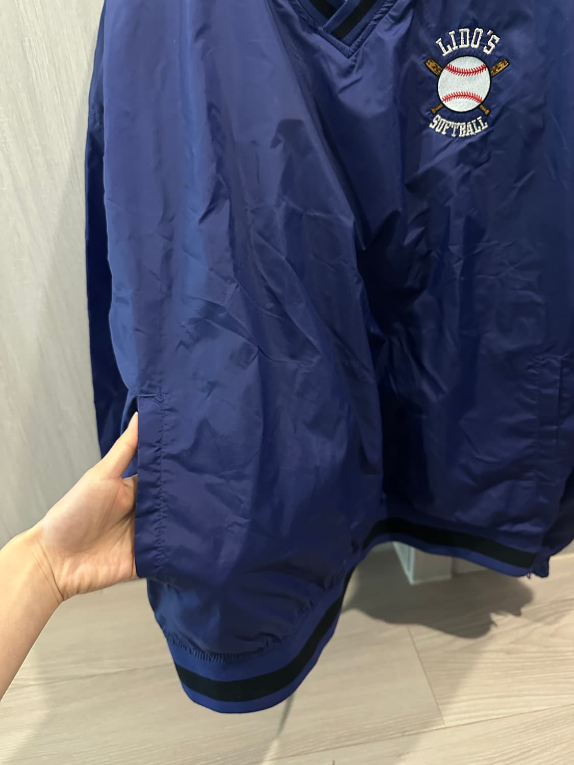 빈티지 베이스볼 자수 웜업 탑 상품이미지3