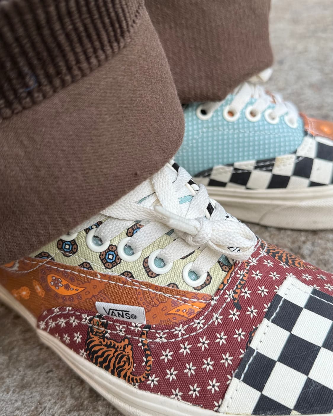 반스 에라 타이거 패치워크 US 8.5 상품이미지9