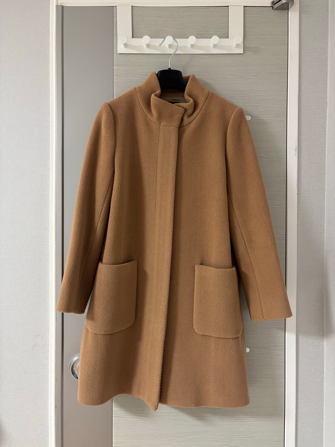 Demi-Luxe BEAMS 울 베이지 헤링본 코트 36 상품이미지1