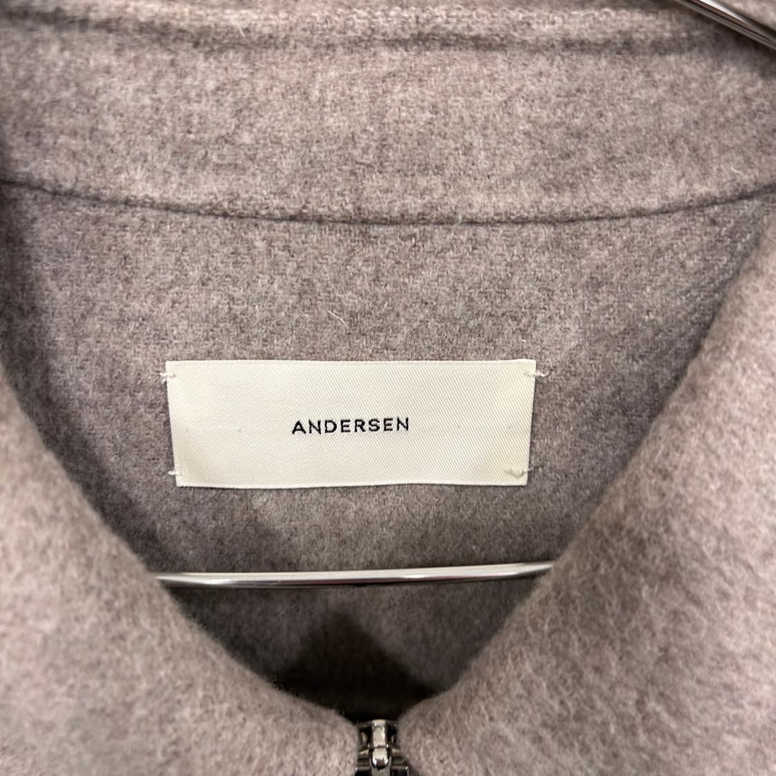 엔더슨 핸드메이드 울 카라 집업 미니멀 자켓 상품이미지3