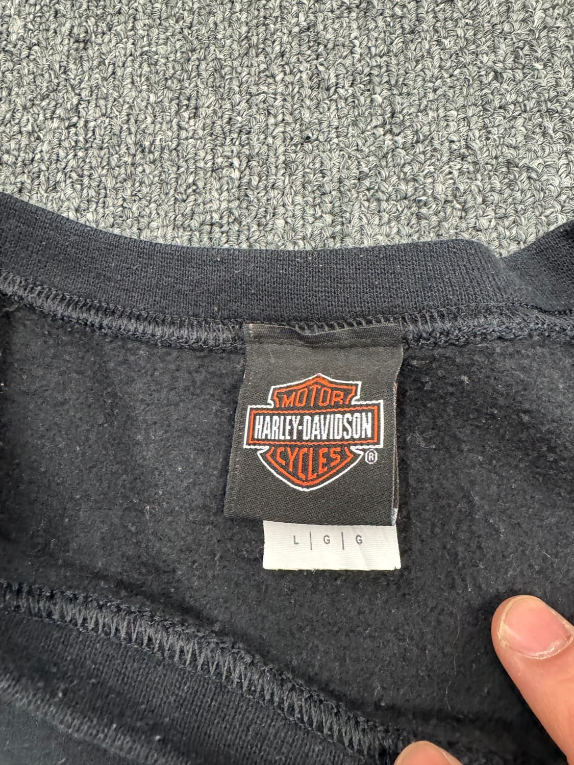 L)할리데이비슨 빈티지 백프린팅 기모 스웻셔츠 상품이미지7