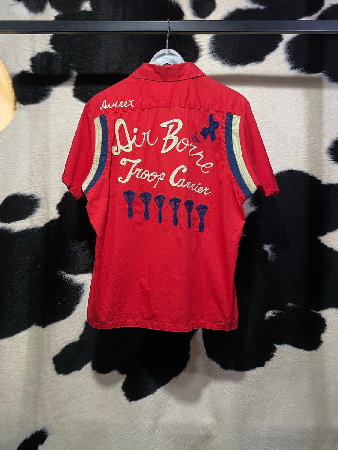 Avirex 자수디테일 니트배색 반팔 셔츠 상품이미지6