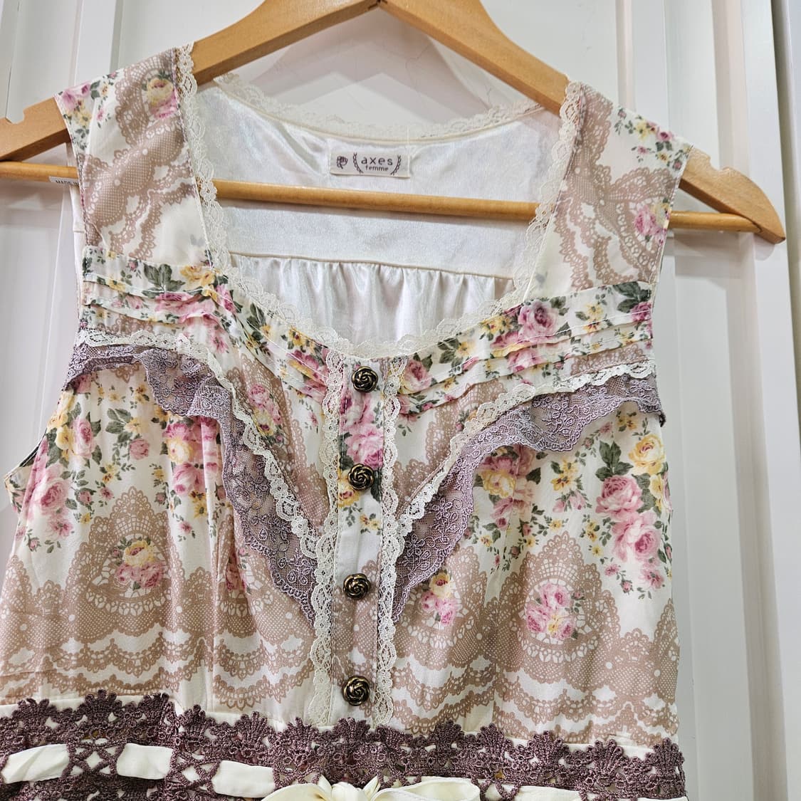 Axes Femme(엑시즈팜) 레이스 플라워 원피스 상품이미지3