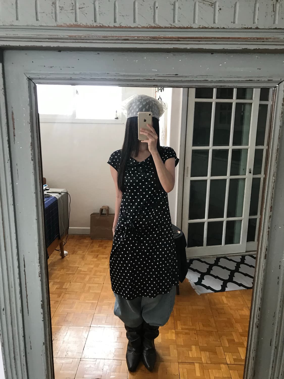 vintage dot pattern one-piece 상품이미지1