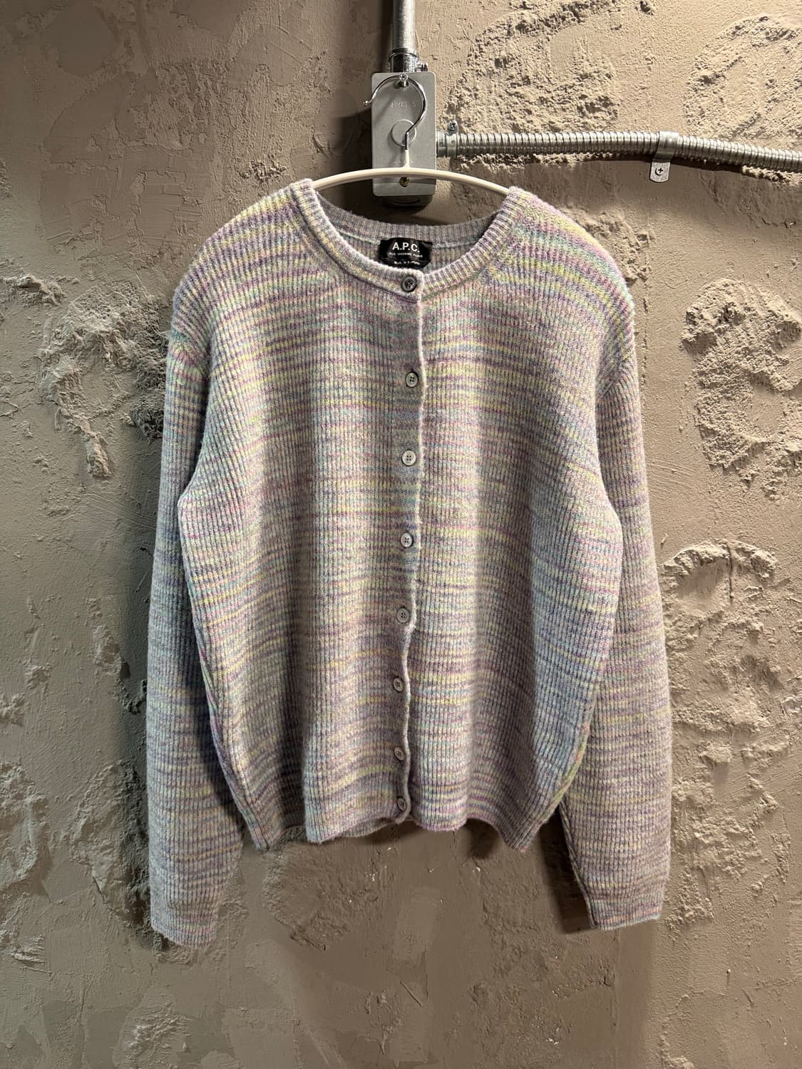 아페쎄 A.P.C. 멀티 스트라이프 니트 가디건 파스텔 S 상품이미지1