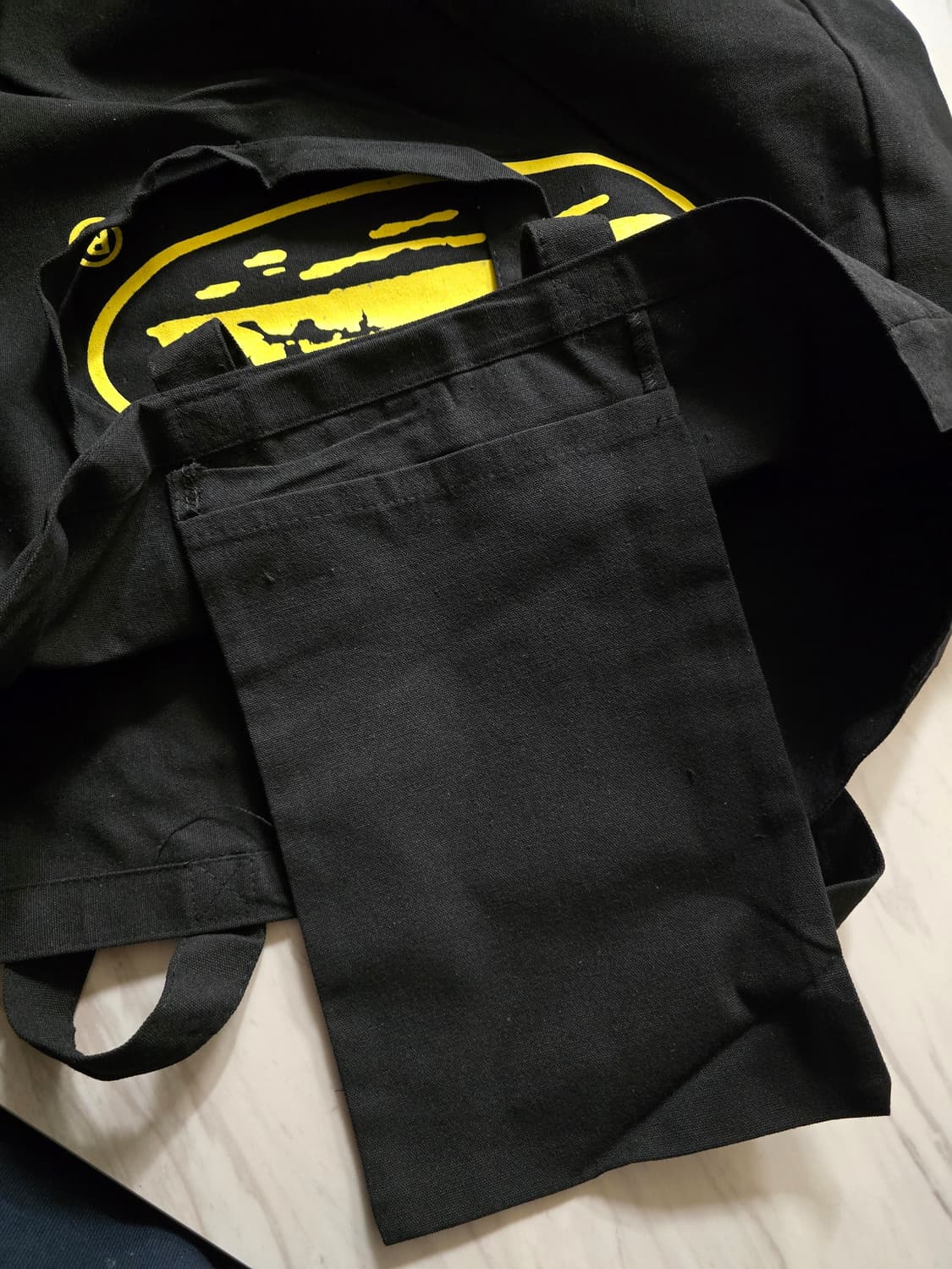 코르테이즈 캔버스 토트백 블랙/옐로 상품이미지4