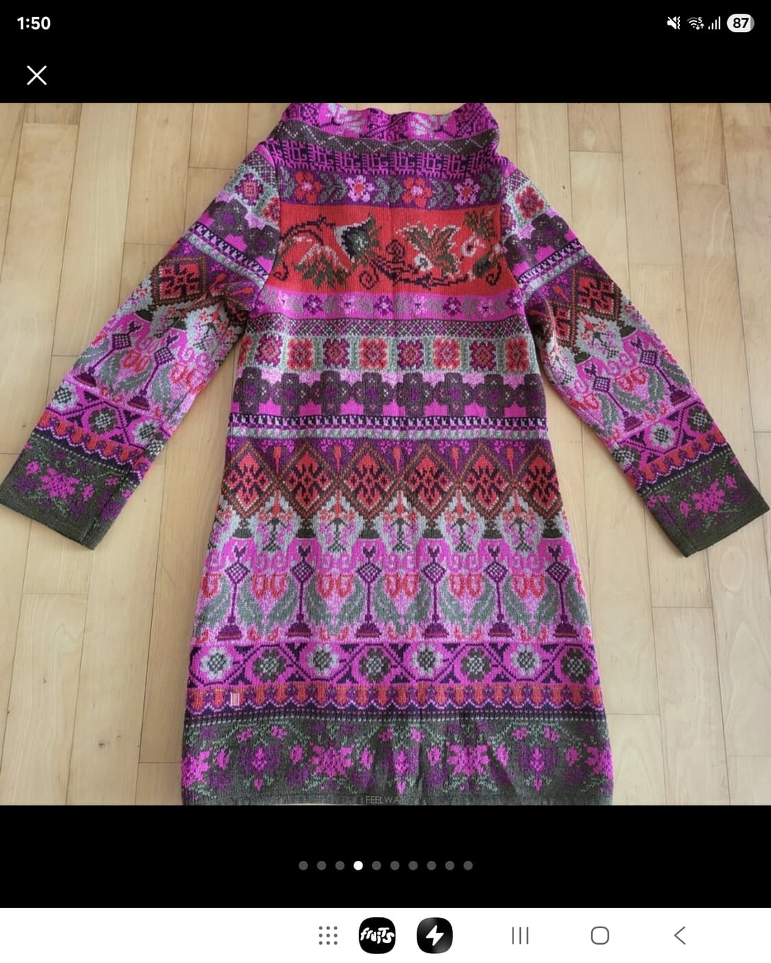 정품 오일릴리 롱니트 코트 코니즈 이태리 메이드 상품이미지8