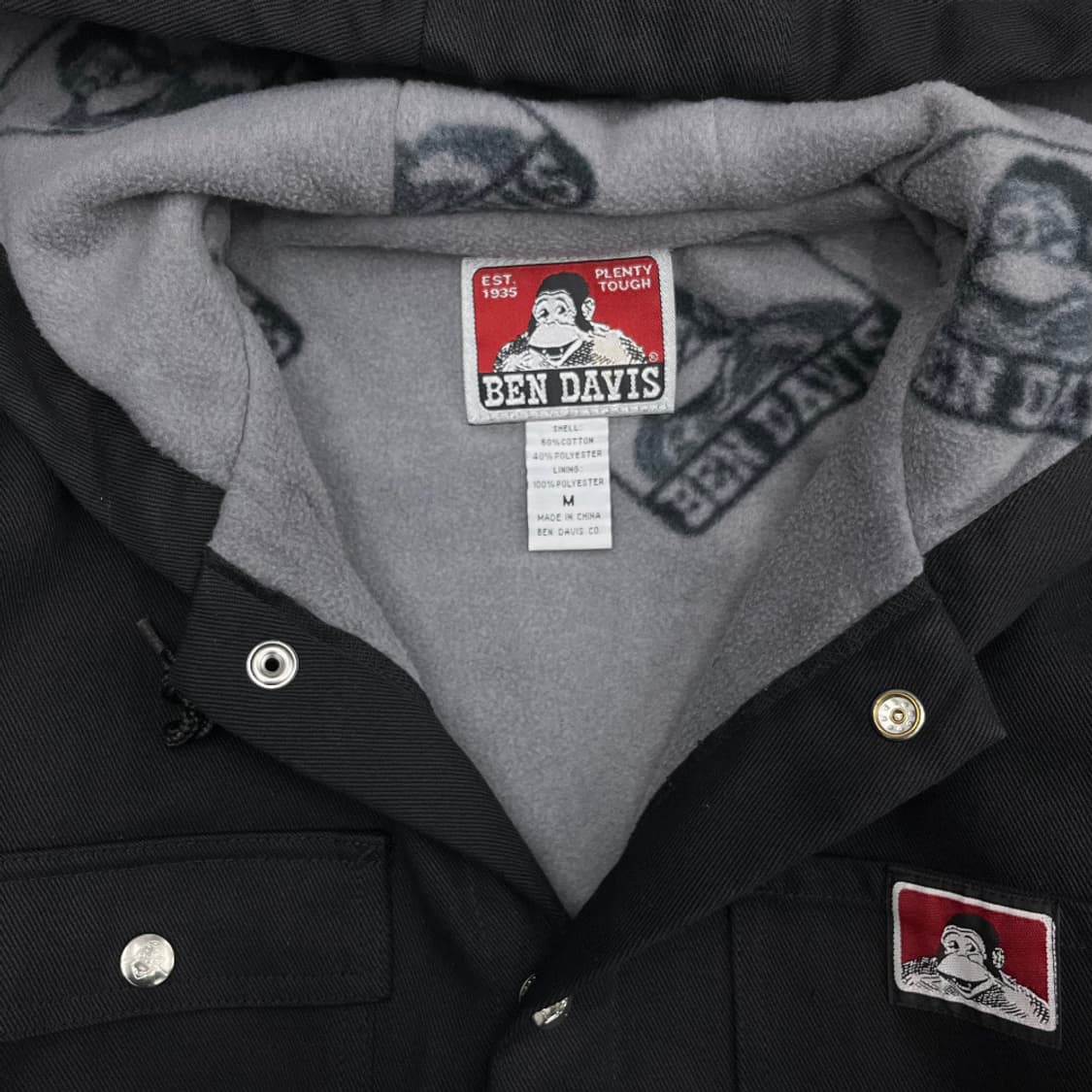 벤데이비스 미니로고 포켓 블랙 후드 자켓 M 상품이미지5