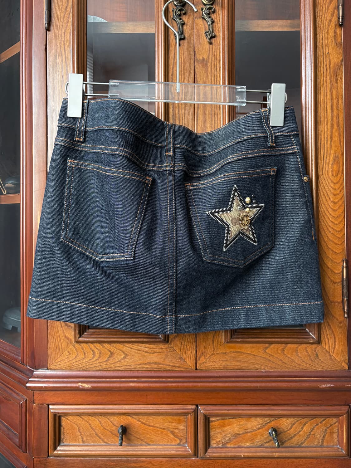 구찌 스타 패치 스트레치 데님 미니 스커트 상품이미지2