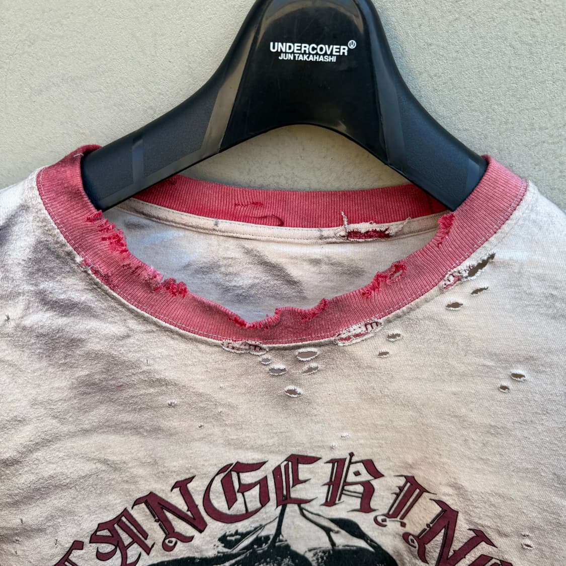 Vintage bleach faded Chicago 링거 반팔티 상품이미지5