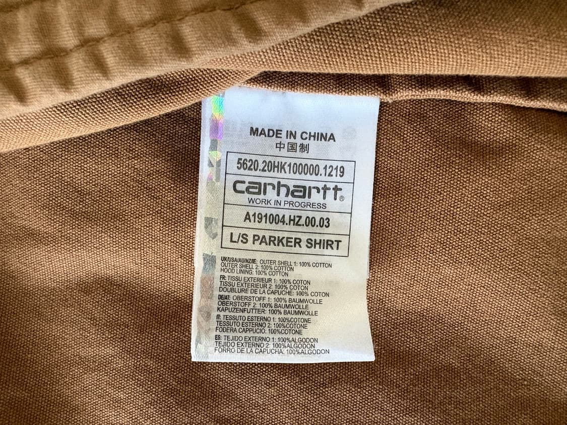 칼하트 파커 셔츠 자켓 브라운 L 상품이미지7