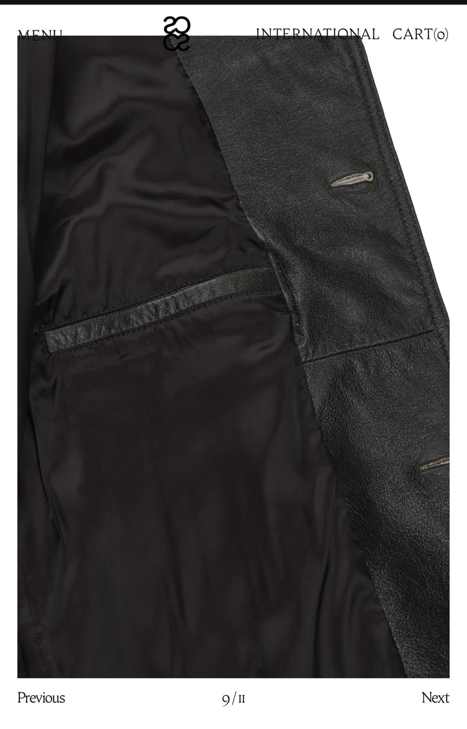 코스모스 (리미티드)크랙 카우레더 자켓 M 상품이미지9