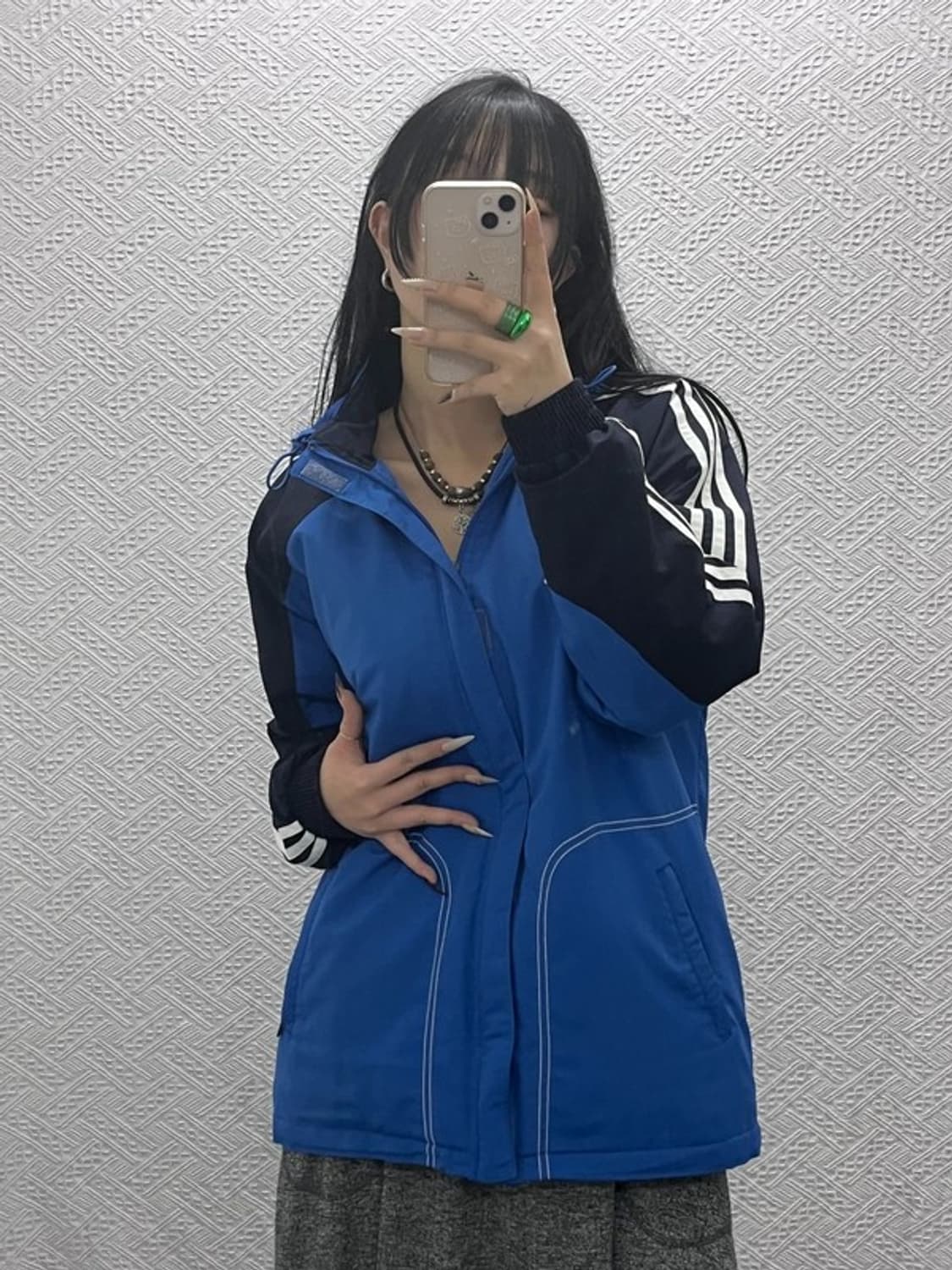 아디다스 올드스쿨 레트로 빈티지 배색 바람막이 자켓 80 C08367 상품이미지2