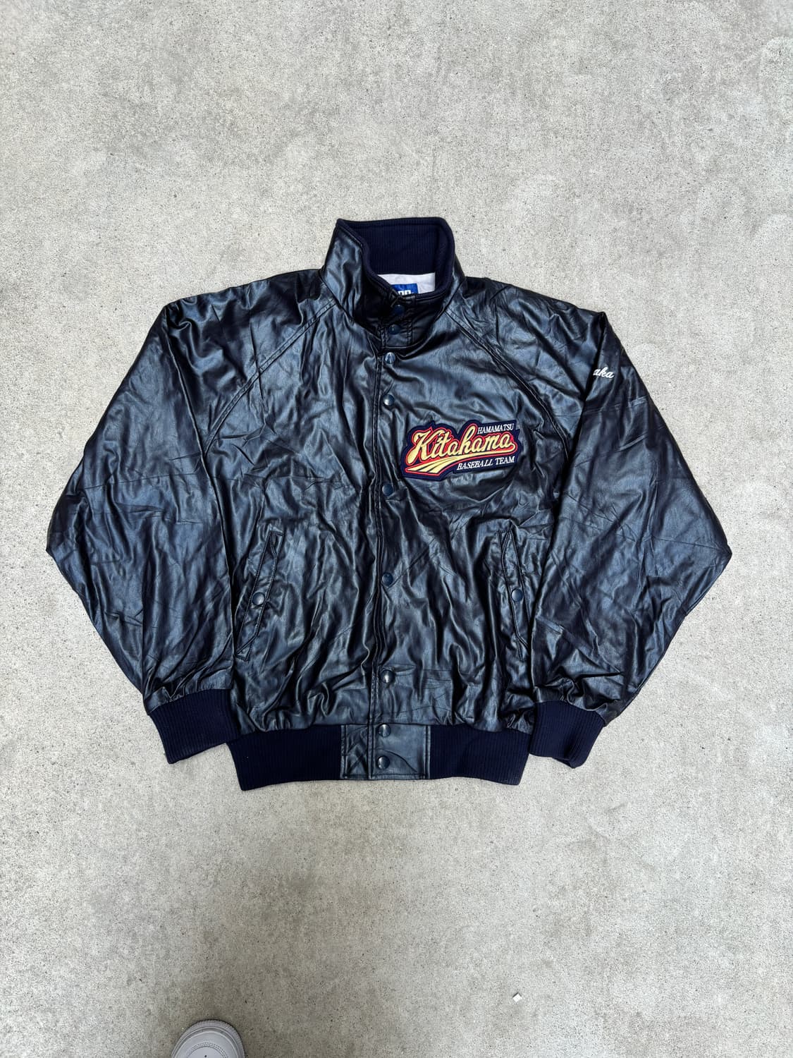 빈티지 블랙 바시티 자켓 상품이미지5