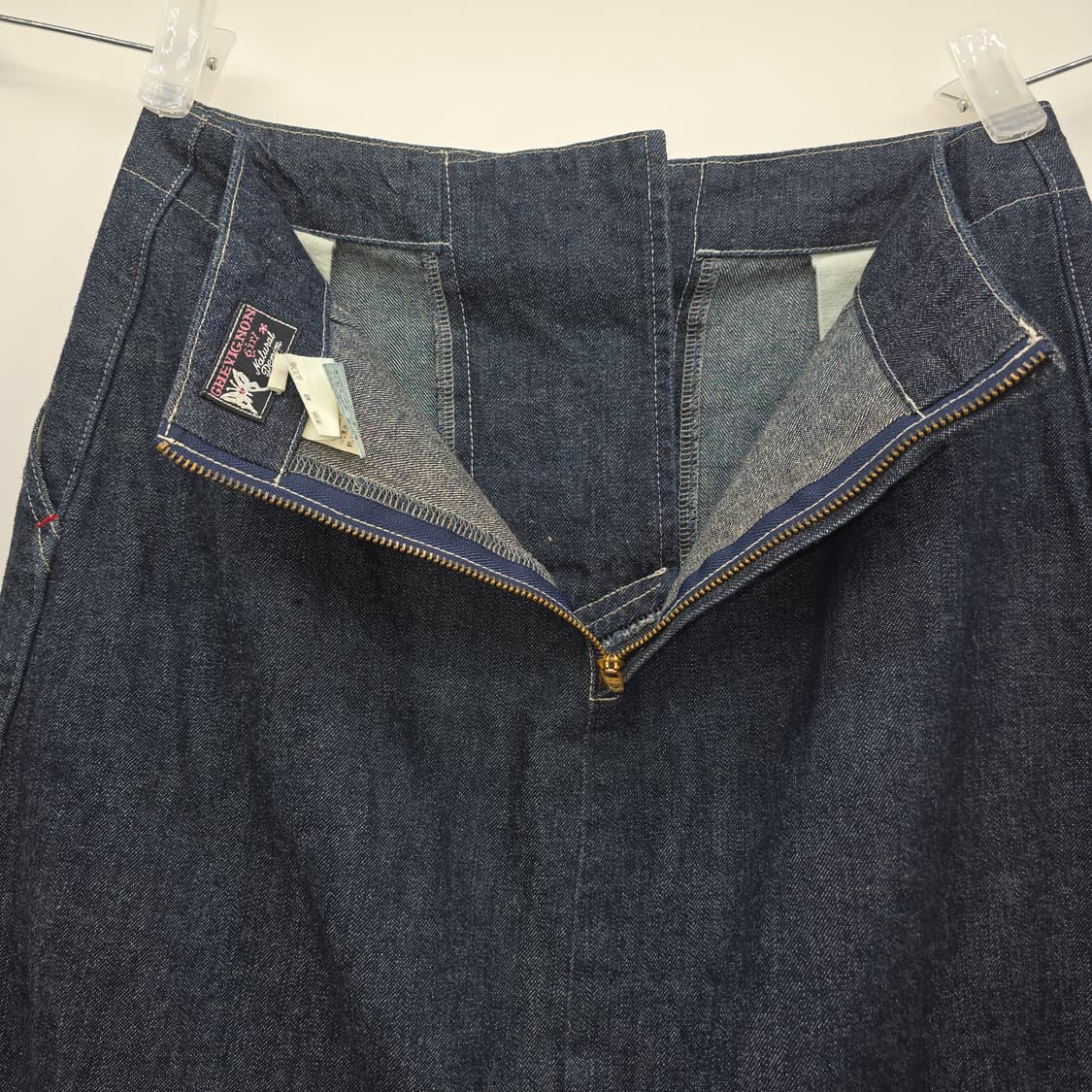 일본 빈티지 데님 레이스업 롱 스커트 상품이미지7