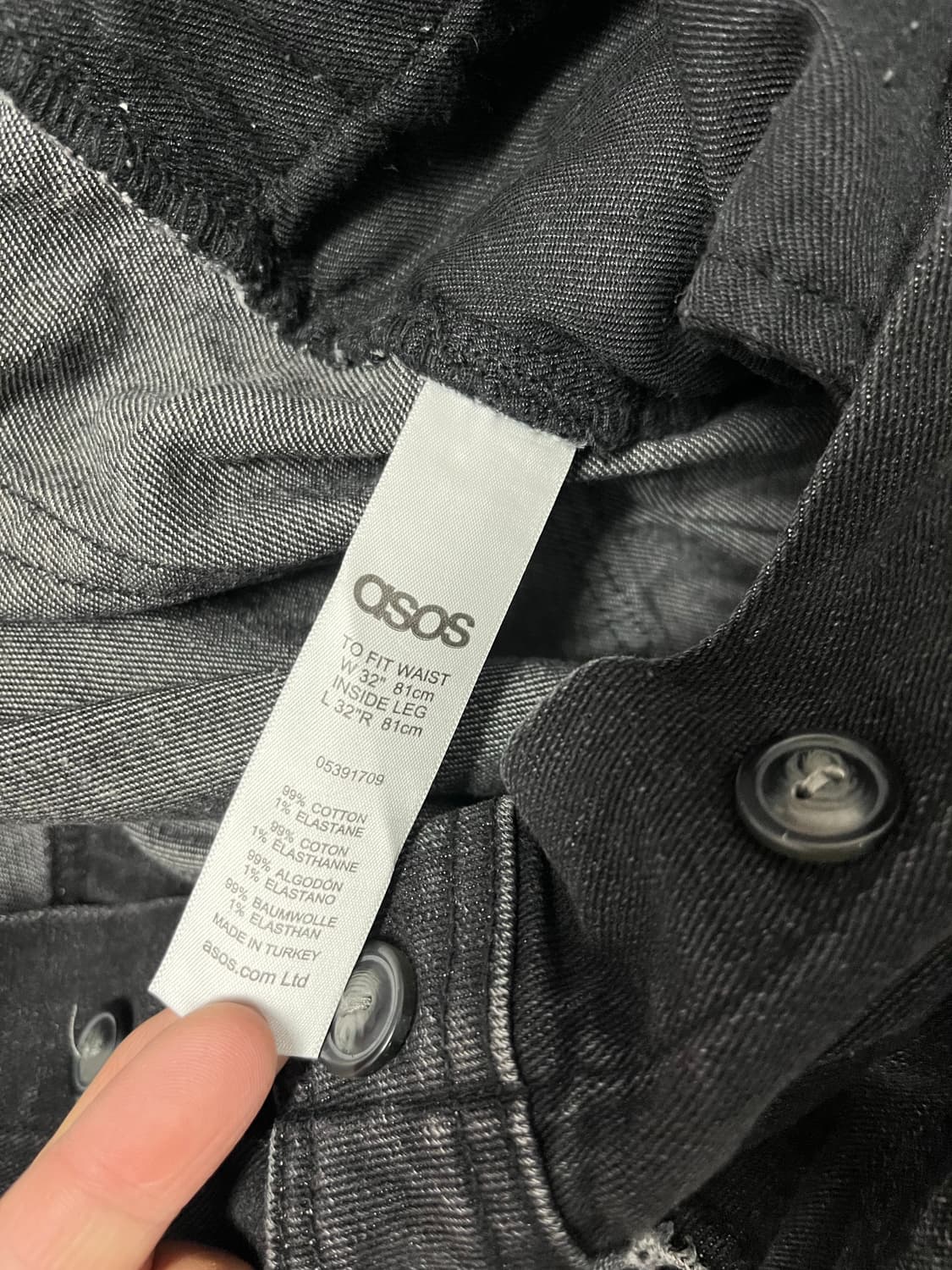 아소스 흑청 데님 점프수트  상품이미지6