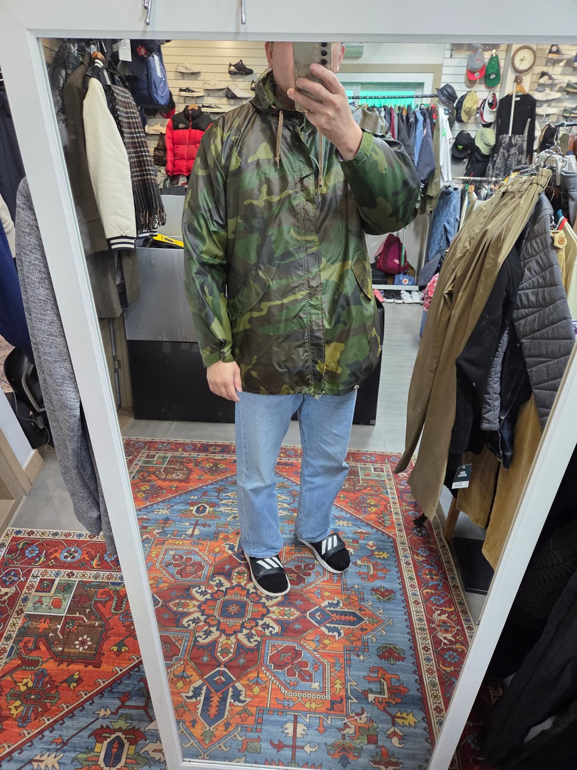 밀리터리 카모 우의 레인자켓 xl xxl 상품이미지8